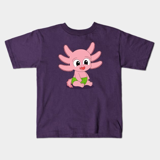 Little Axolotl (2021) Kids T-Shirt by garciajey